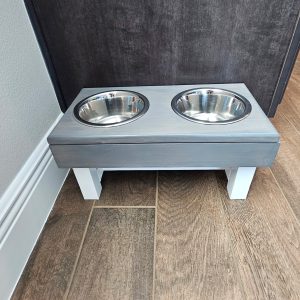 Elevated Dog Bowls Small bowls 17"W x 9"D x 8"H