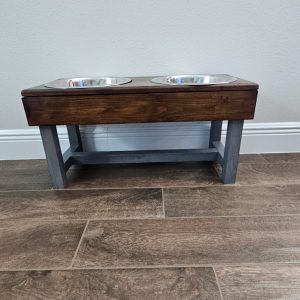 Elevated Dog Bowls Large Size 26.5"W x 11.5"D x 13.5"H